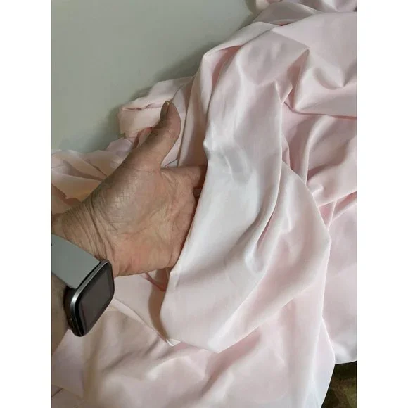 Vintage Nightgown/Robe Set Women’s Size Medium Shadowline Pink Nylon Rose Trim - Picture 9 of 13